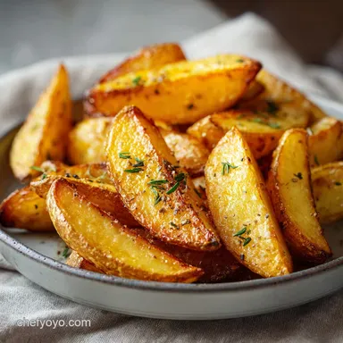 Potato Wedges Recipe Oven Baked for 4 Servings Recipe Card