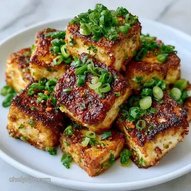 Crispy Tofu with Green Onions in 25 Min Recipe Card