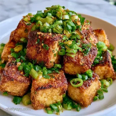 Crispy Tofu with Green Onions in 25 Min