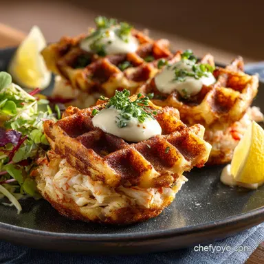 Waffled Crab Cakes: Crispy Pockets with Zesty Aioli