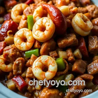 My Family's Favorite Crock Pot Jambalaya Recipe: Easy & Delicious! Recipe Card