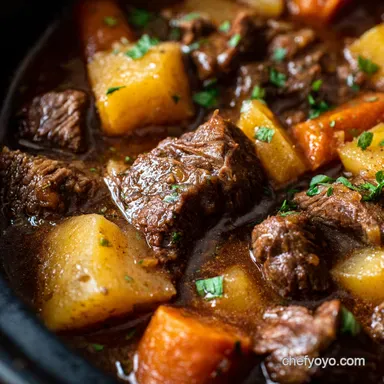 CrockPot Comfort Easy Beef Stew Recipe This Side of Yorkshire Recipe Card