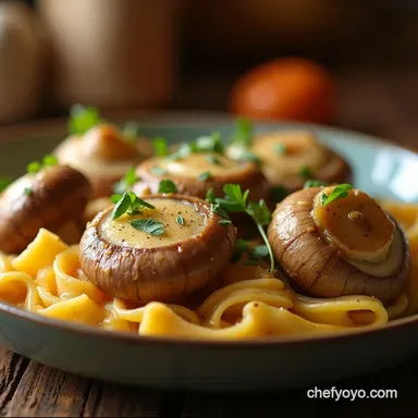 Easy Crockpot Garlic Parmesan Mushrooms Recipe for Roasts Recipe Card