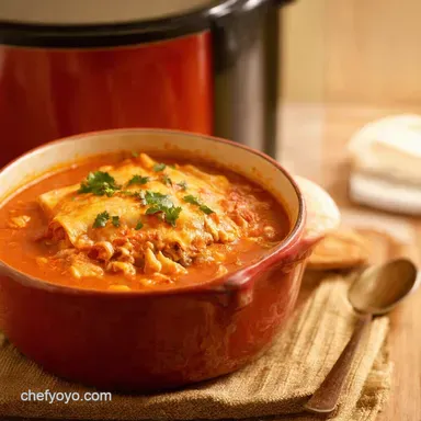 Crockpot Lasagna Soup Easiest Comfort Food EVER Recipe Card