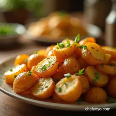 Slow Cooker Gold CrispyEdged Crockpot Parmesan Roasted Potatoes Recipe Card