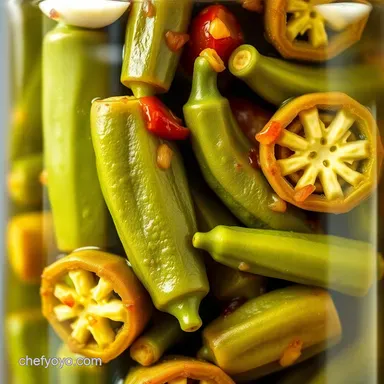 Tangy Southern Pickled Okra: Easy Refrigerator Recipe! Recipe Card