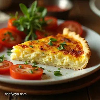 The Healthier Hero Crustless Cottage Cheese Quiche Lorraine Recipe Card