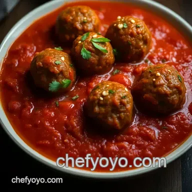Comforting Abondigas: My Family's Favorite Meatball in Tomato Sauce Recipe Card
