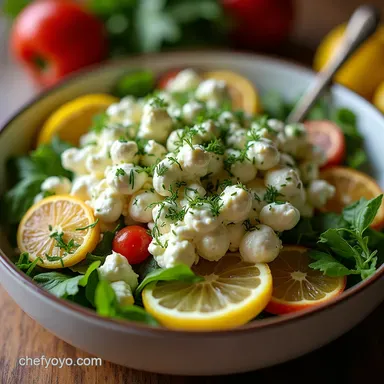 Speedy Dill Lemon Cottage Cheese and Cucumber Salad Recipe Card