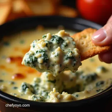 The Pub Classic Effortless Crockpot Spinach and Artichoke Dip Recipe Card