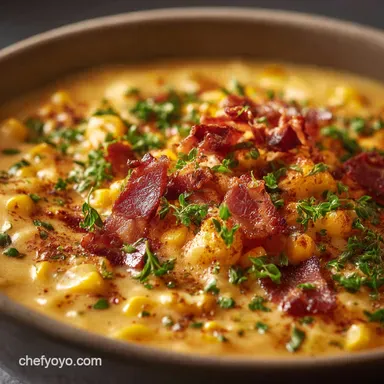 Cheddar Corn Chowder with Bacon: Ultra-Creamy Winter Comfort Food