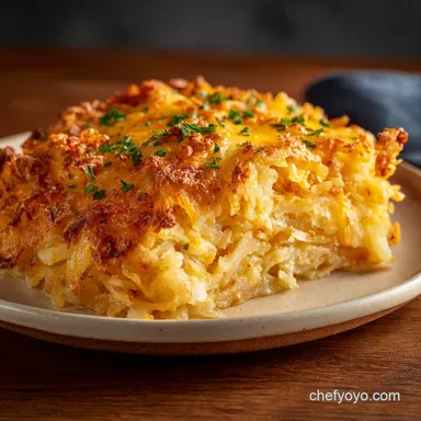 Hashbrown Casserole Recipe: Ultra-Crispy Cheesy Bake Recipe Card