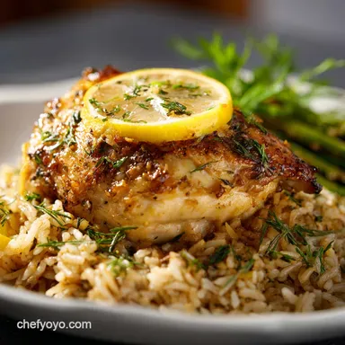 Easy Dinner Idea with Chicken and Rice in 30 Mins Recipe Card