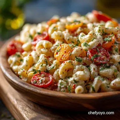 Summer Macaroni Salad with Tomatoes: The Creamy Picnic Essential Recipe Card