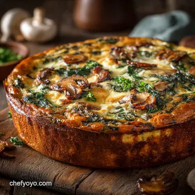 Crustless Quiche Recipe Easy: Creamy Spinach, Mushroom, and Gruy&egrave;re