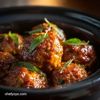 Crockpot Meatballs: The Best Juicy Slow Cooker Recipe for Supper Recipe Card