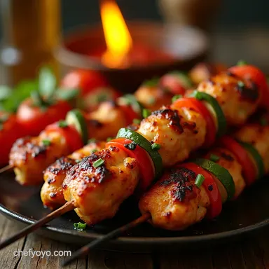 Tangy Piri Piri Chicken Skewers Recipe BBQ Fakeaway Recipe Card