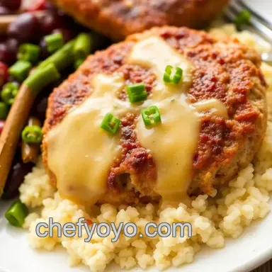 Easy Salisbury Steak Recipe with Ground Chicken: A Healthy Comfort Food! Recipe Card