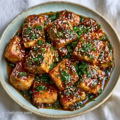 Easy Sesame Baked Tofu for 4 Servings Recipe Card