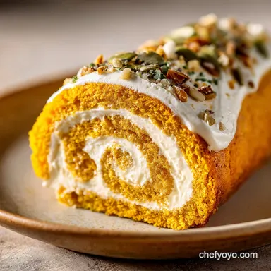 Pumpkin Roll Recipe Easy: Crack-Free Roulade with Tangy Cream Cheese Recipe Card