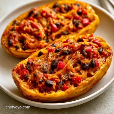 Enchilada Spaghetti Squash in 65 Minutes Recipe Card