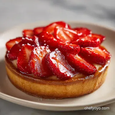 Strawberry Tart for 10 Servings: Silky and Golden Crust