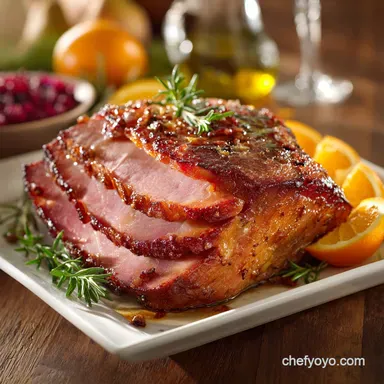 Christmas Main Dishes: The Best Clementine Clove Glazed Ham Recipe Recipe Card