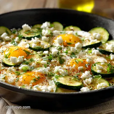 Feta Eggs with Zucchini: Easy Clean Eating Skillet Recipe in 25 Mins
