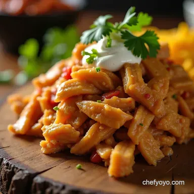 Easy Crockpot Meal Prep Fiesta Shredded Chicken for the Week Recipe Card