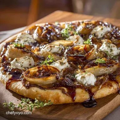 Fig Caramelized Onion and Goat Cheese Pizza Restaurant-Quality Recipe Recipe Card
