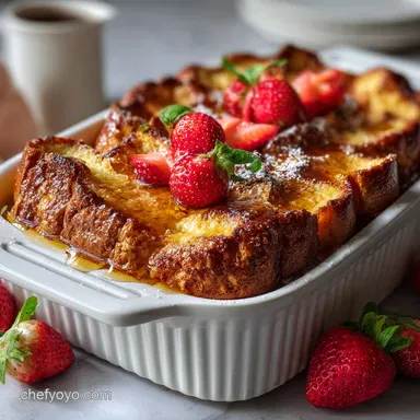 French Toast Casserole: Overnight Prep & Baked