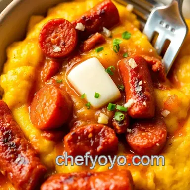 How to Make the Best Fried Polenta with Savory Sausage Delight Recipe Card