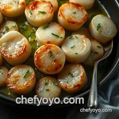 How to Make the Best Garlic Herb Baked Scallops Recipe Ever! Recipe Card