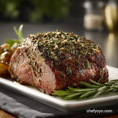 Sirloin Tip Roast with Herb Crust for 8 Servings