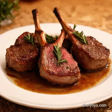 Date Night Coming Up Make Garlic Rosemary Lamb Chops Recipe Card