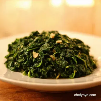 This Is the Easiest Tastiest Spinach 5Minute Garlicky Goodness Recipe Card