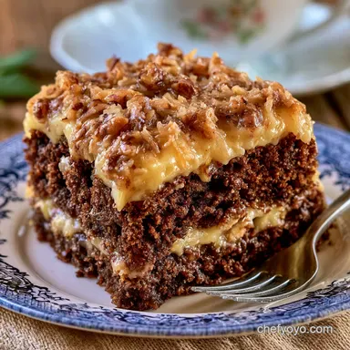 German Chocolate Cake for 12 Servings