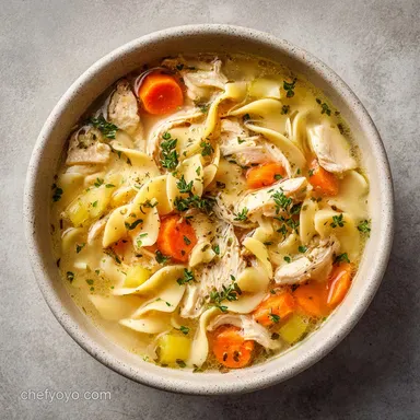 Chicken Noodle Soup Recipe: Golden Broth in 60 Minutes Recipe Card