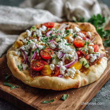 Greek Smashed Pita Recipe in 25 Minutes | Crispy Mediterranean Burger Recipe Card