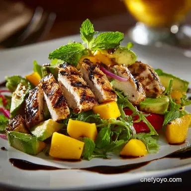 Grilled Chicken Avocado and Mango Salad: Fresh, Vibrant, Healthy Recipe Card