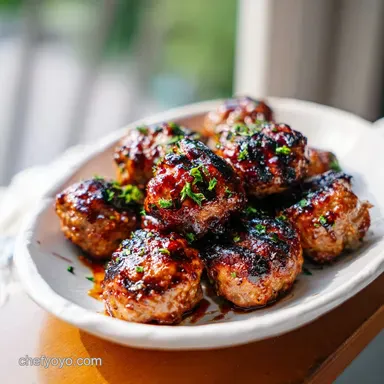 Grilled Japanese Chicken Meatball Tsukune with Sweet Soy Glaze Recipe Recipe Card