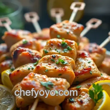 Lemon-Herb Chicken Skewers: My Go-To Grill Recipes! Recipe Card