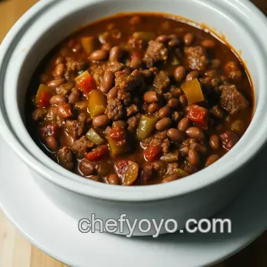 Easy Ground Beef Crockpot Chili: My Family's Favorite Recipe Recipe Card