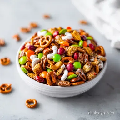 Halloween Snack Mix for 15 Servings with Cinnamon Maple Glaze Recipe Card