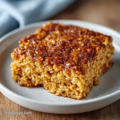 Healthy Baked Oatmeal for 12 Servings Recipe Card