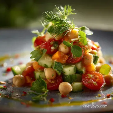 Healthy Chickpea Salad with Cucumbers and Tomatoes Quick Summer Lunch