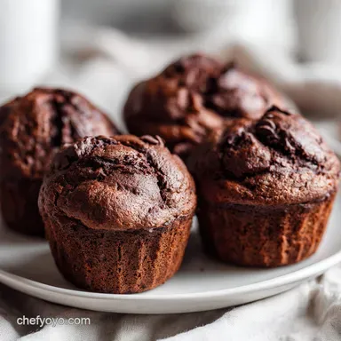 Chocolate Muffins with Greek Yogurt: Moist and Fluffy Baked
