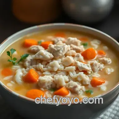 Heartwarming Chicken and Rice Soup: A Cozy Bowl of Goodness Recipe Card