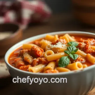 Cozy & Hearty Pasta Fagioli Soup - Just Like Nonna's! Recipe Card