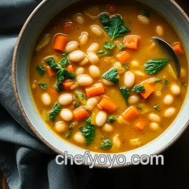 Tuscan Soup Bliss: Hearty White Bean & Kale Magic Recipe Card